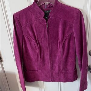 Bernardo Women's Vibrant Magenta Suede Jacket M